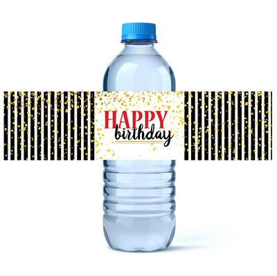 Fab Birthday Water Bottle Labels