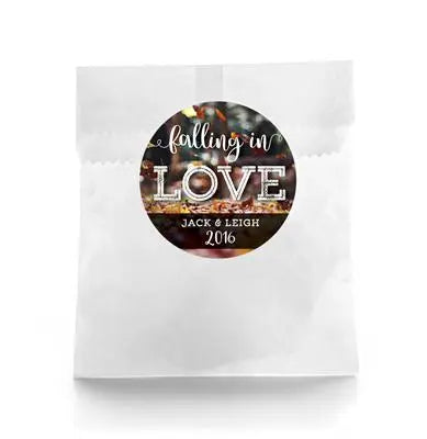 Falling in Love Wedding Favor Labels