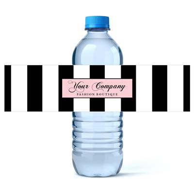 Fashion Stripes Water Bottle Labels
