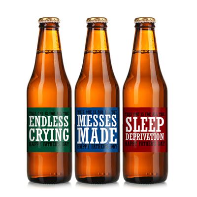 Father's Day Baby Color Beer Label Set