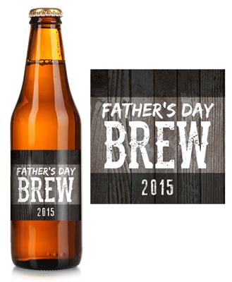 Father's Day Rustic Wood Beer Label