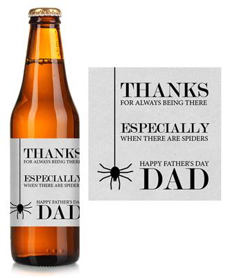 Father's Day Spiders Beer Label