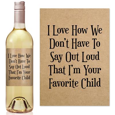Favorite Child Wine Label