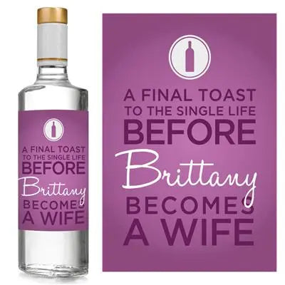 Final Toast Liquor Label