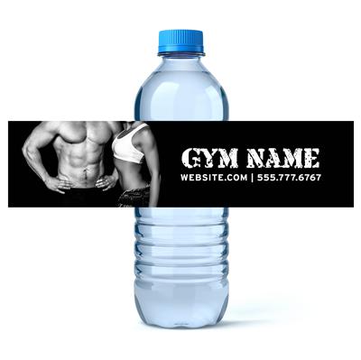 Fitness People Water Bottle Labels