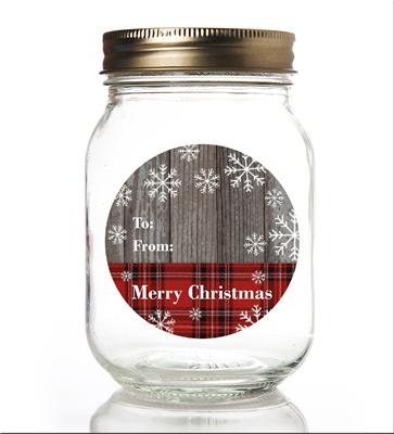 Flannel Christmas Canning Label