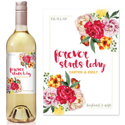 Forever Starts Today Wine Label