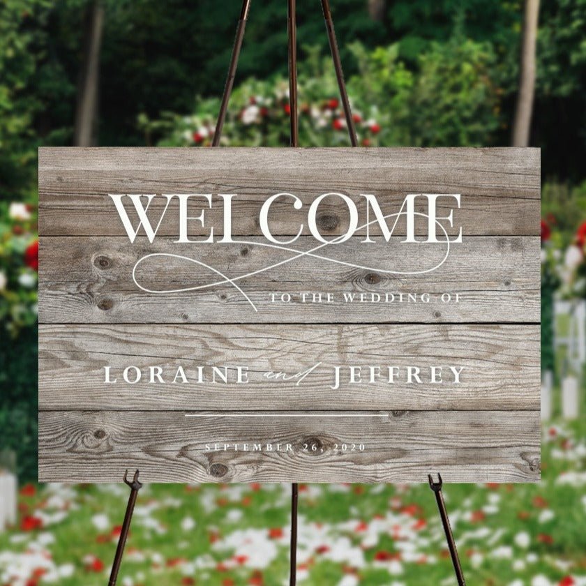 Formal Wedding Welcome Wood Sign