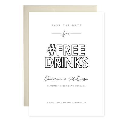 Free Drinks Save The Date