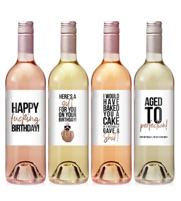Fucking Birthday Wine Label Set