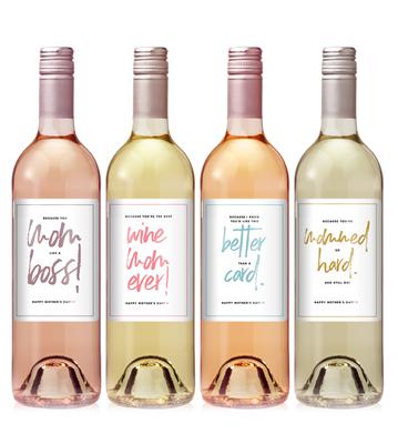 Fun Mother's Day Wine Label Set