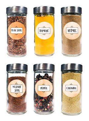 Funky Watercolor Spice Labels