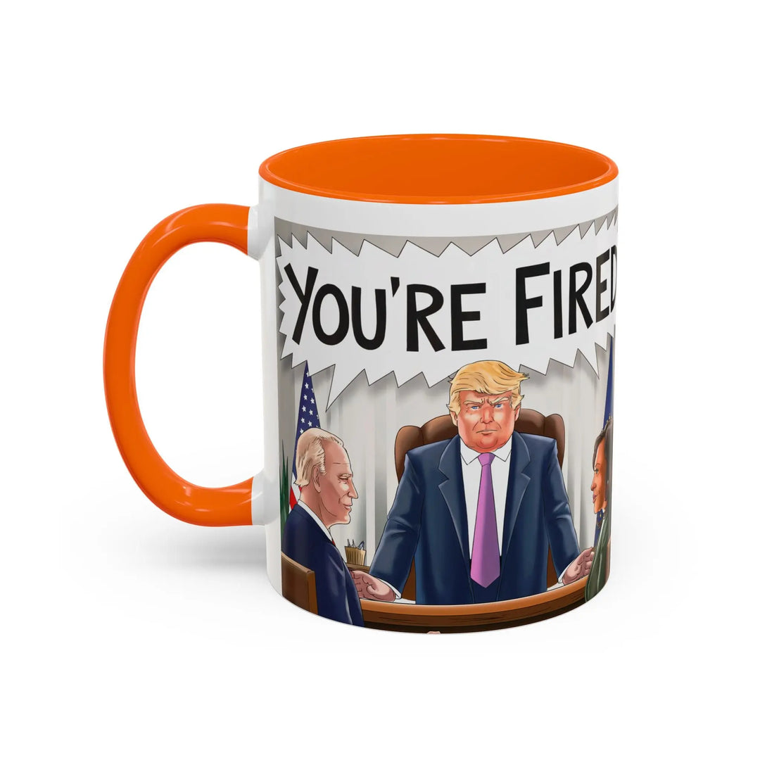 Funny Political Coffee Mug, You're Fired Trump Gift, Novelty Office Mug, Trump 2024, Political Statement Mug, Republican Gift - iCustomLabel