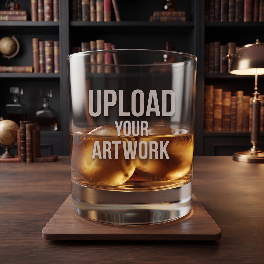 Personalized 10.5oz Rocks Glass - Custom Engraved Whiskey Glassware