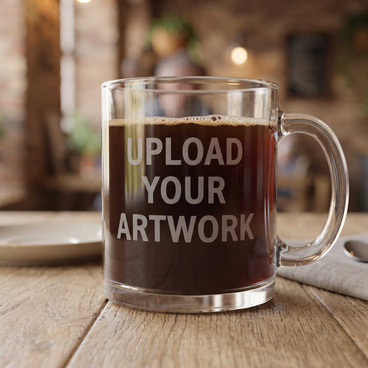 Create Your Own Glass Coffee Mug – Custom Laser Etched Design