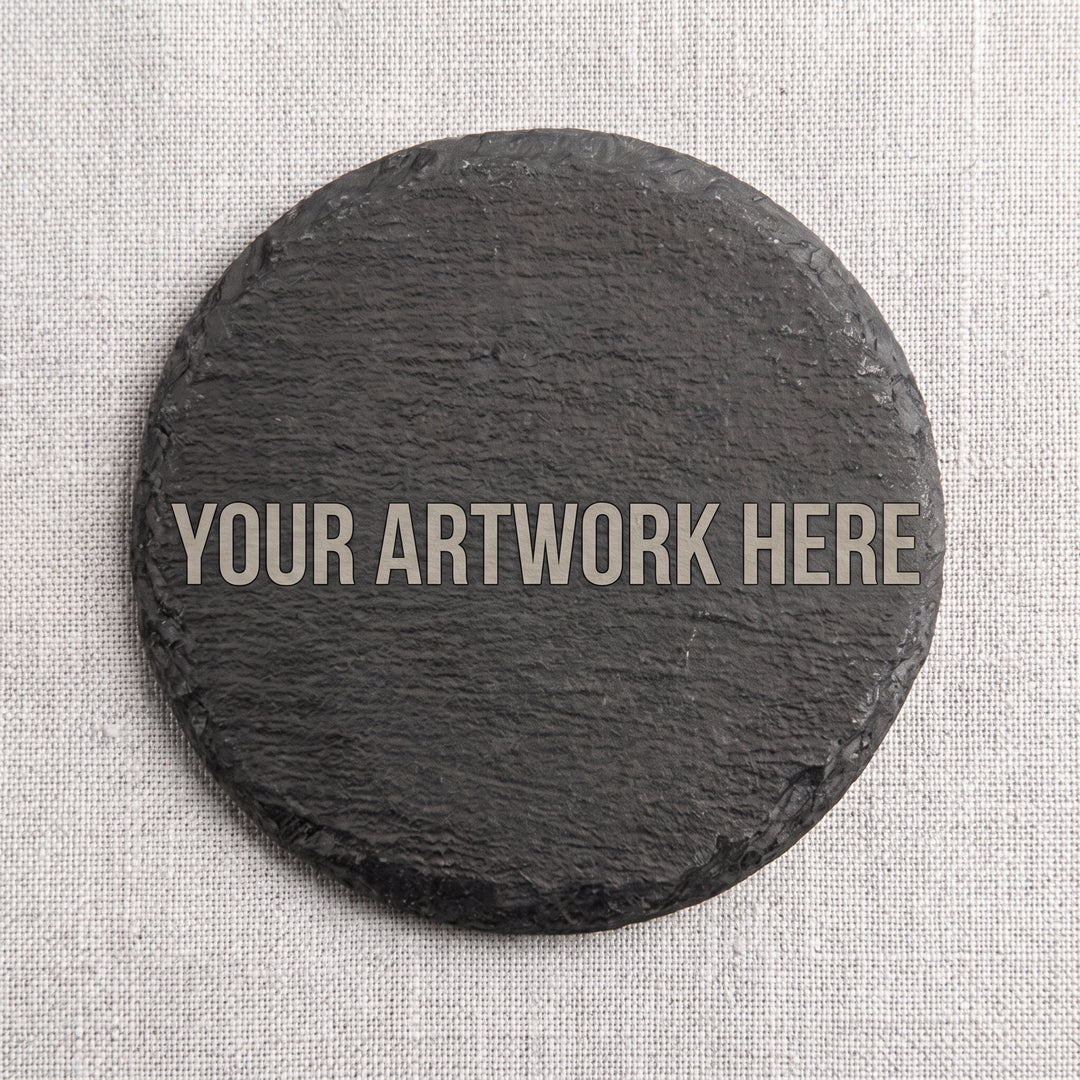 Custom Logo Slate Coaster – Corporate Gift & Branded Swag