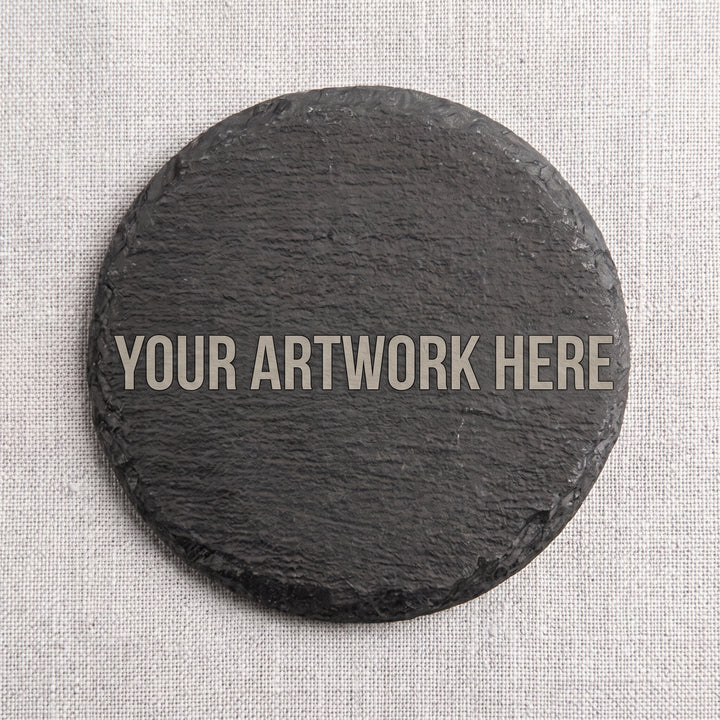 Custom Logo Slate Coaster – Corporate Gift & Branded Swag