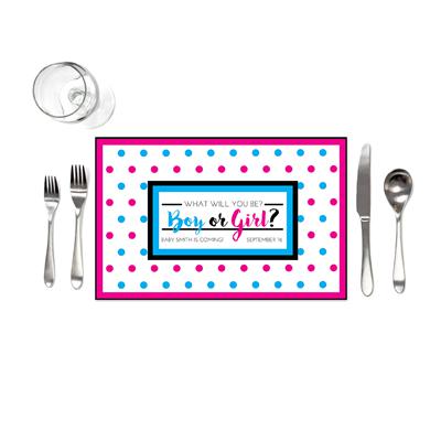 Gender Reveal Placemats