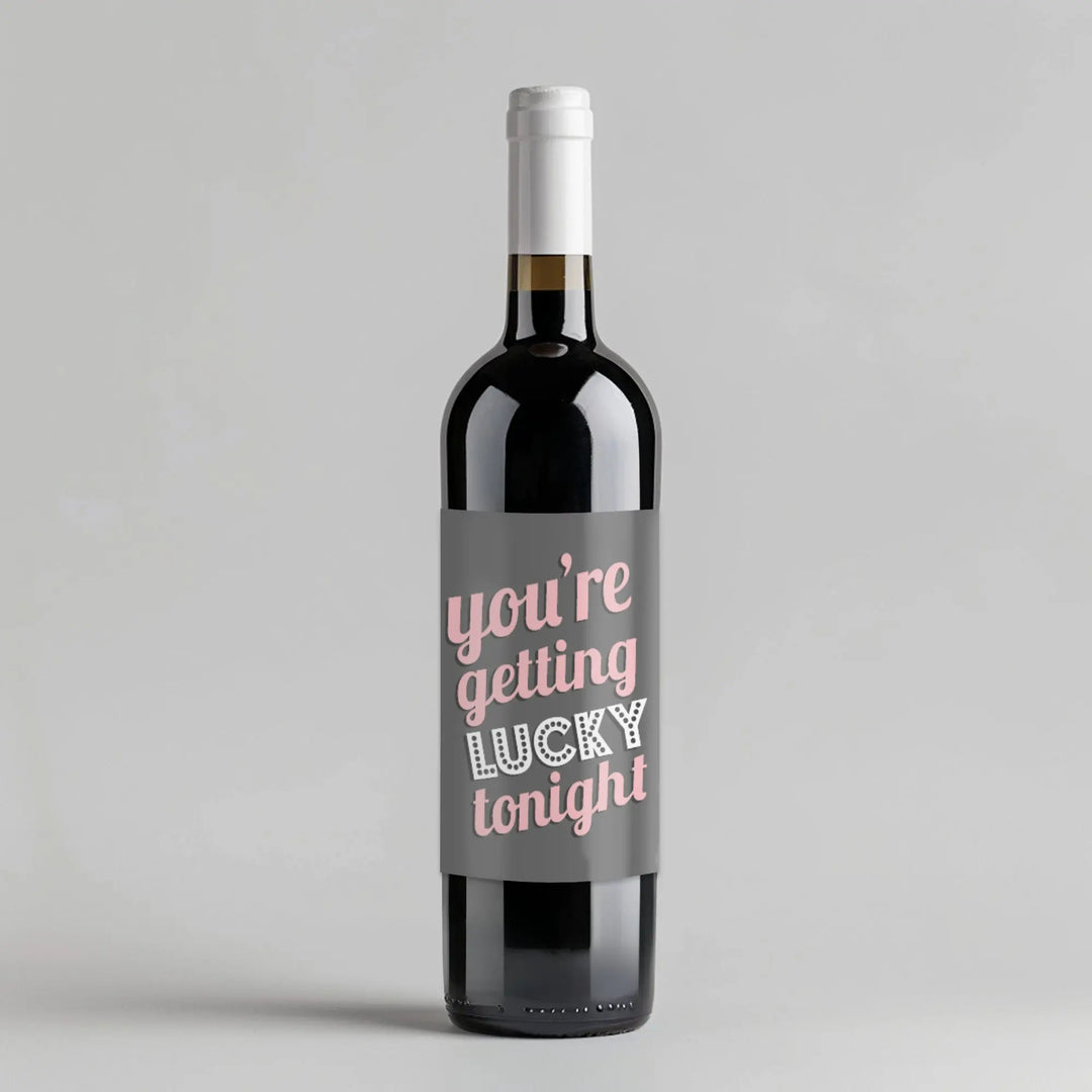 Getting Lucky Wine Label iCustomLabel