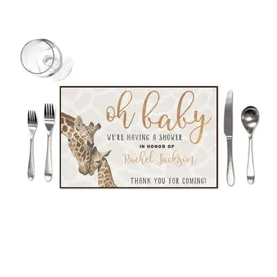 Giraffe Baby Shower Placemats