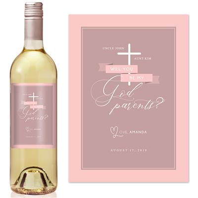 Girl Godparents Wine Label