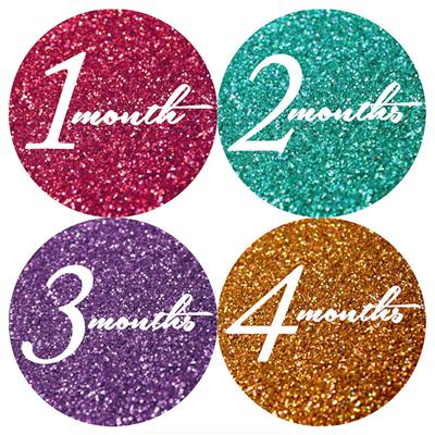 Glitter Baby Month Stickers