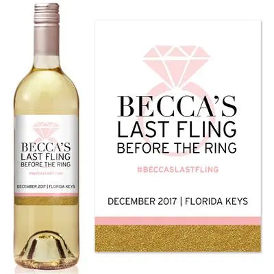 Glitter Last Fling Wine Label