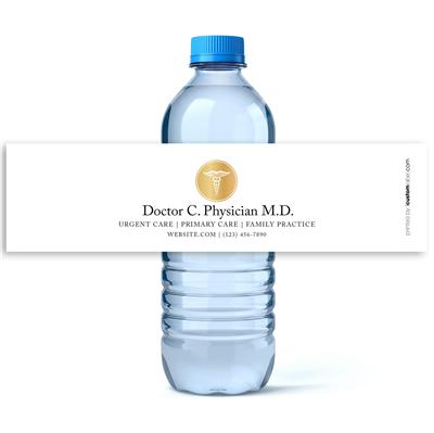 Gold Doctor Water Bottle Labels