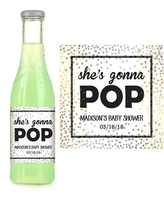 Gold Silver Pop Soda Label