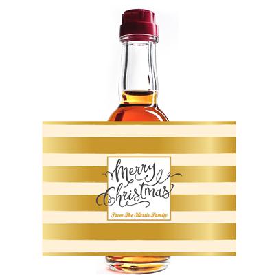 Gold Stripes Mini Liquor Label