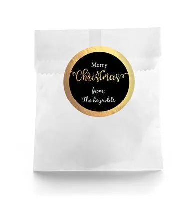 Golden Christmas Gift Sticker