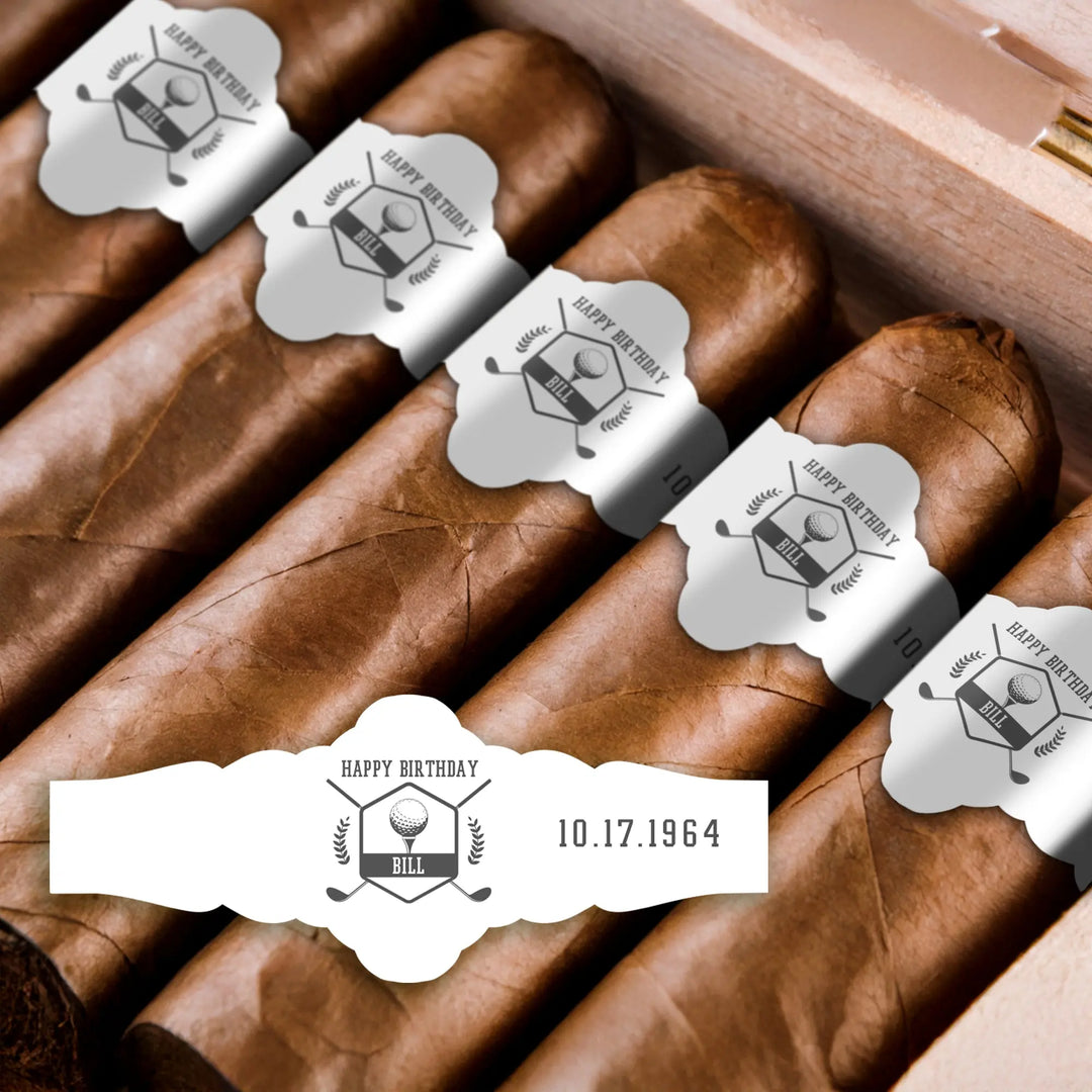 Golf Birthday Cigar Bands iCustomLabel