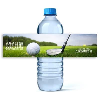 Golf Club Water Bottle Labels
