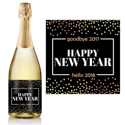 Goodbye Hello Years Champagne Label