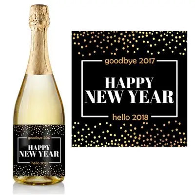 Goodbye Hello Years Champagne Label