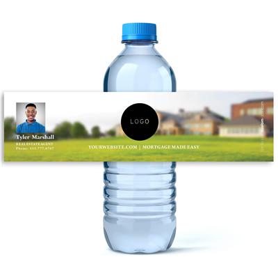Green Lawn Mortgage Broker Water Bottle Labels