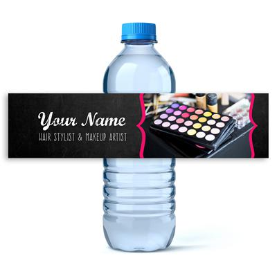 Hairstylist Chalkboard Water Bottle Labels