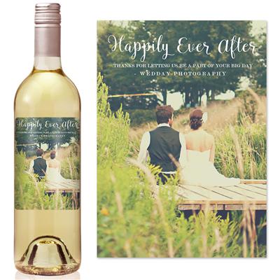 Happily Ever After Thanks Wine Label