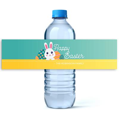 Happy Easter Bunny Water Bottle Labels
