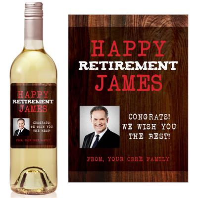 Happy Retirement Wine Label