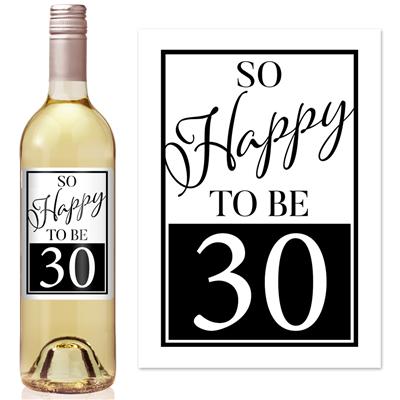 Happy To Be Birthday Wine Label