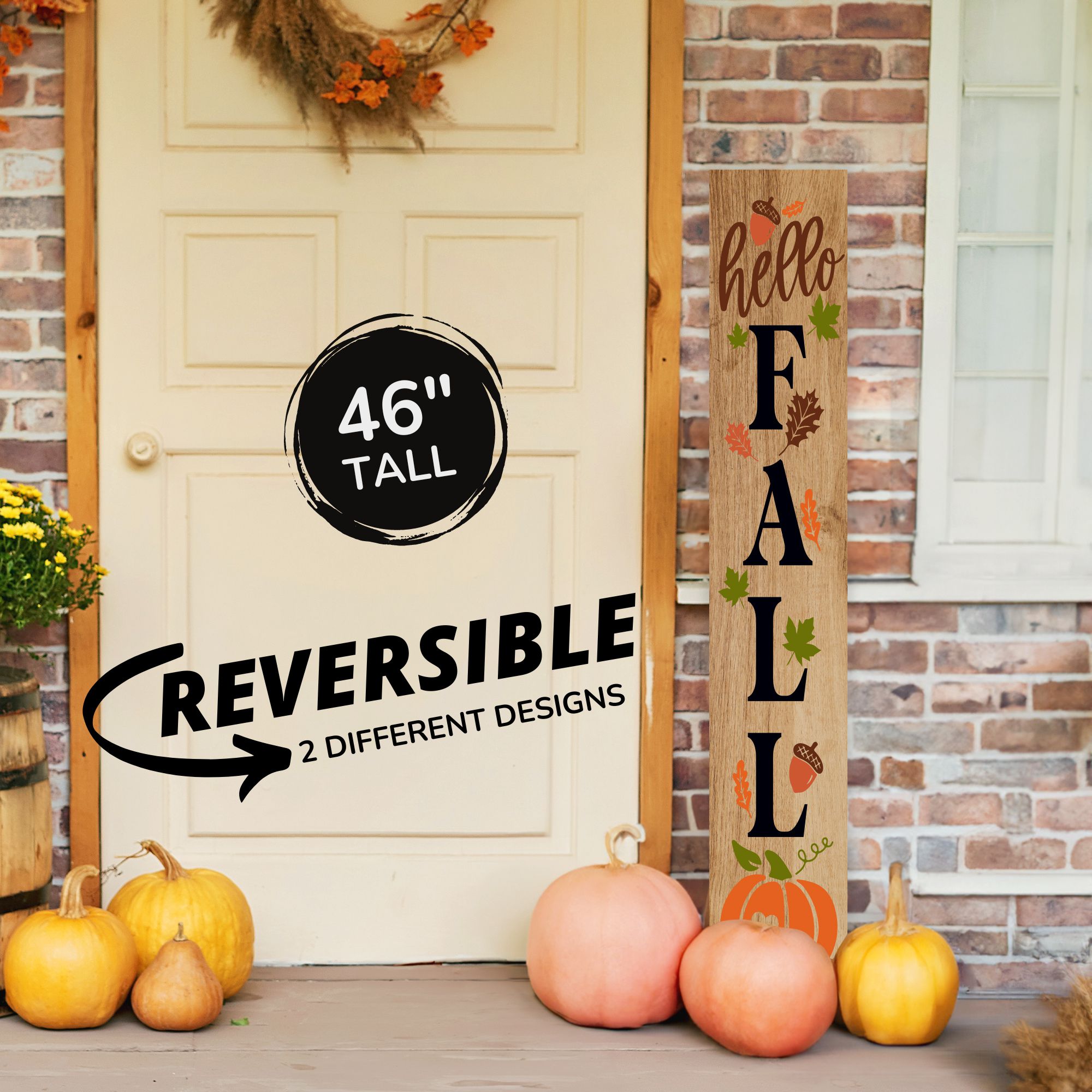 Hello retail Fall Porch Sign