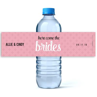 Here Comes The Brides Water Bottle Labels