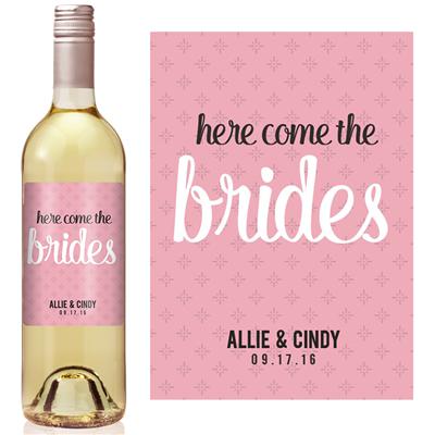 Here Comes The Brides Wine Label