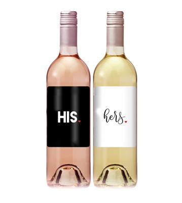 His Hers Wine Label Set