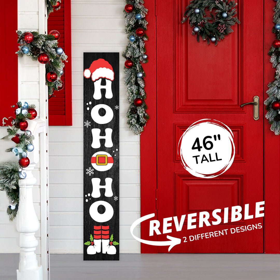 Ho Ho Ho Christmas Porch Leaner Welcome Sign