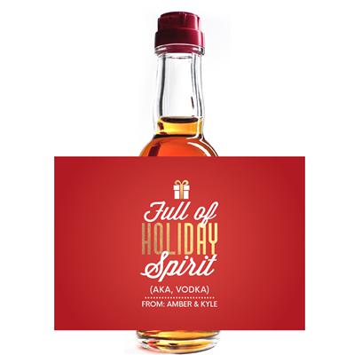 Holiday Spirit Mini Liquor Label