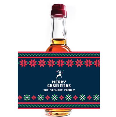 Holiday Sweater Mini Liquor Label