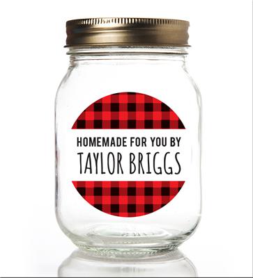 Homemade Flannel Canning Labels