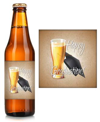 Hoppy Graduation Beer Label